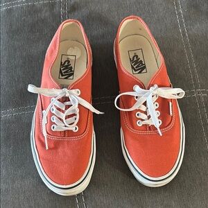 Vans Red Canvas Sneakers